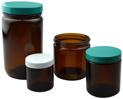 棕色玻璃广口直身瓶