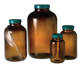 覆膜琥珀色广口玻璃瓶